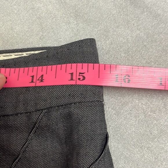 Stella McCartney 40 US 4 100% Wool Dress Pants Gray Zipper Pockets Wide Leg - Picture 10 of 12